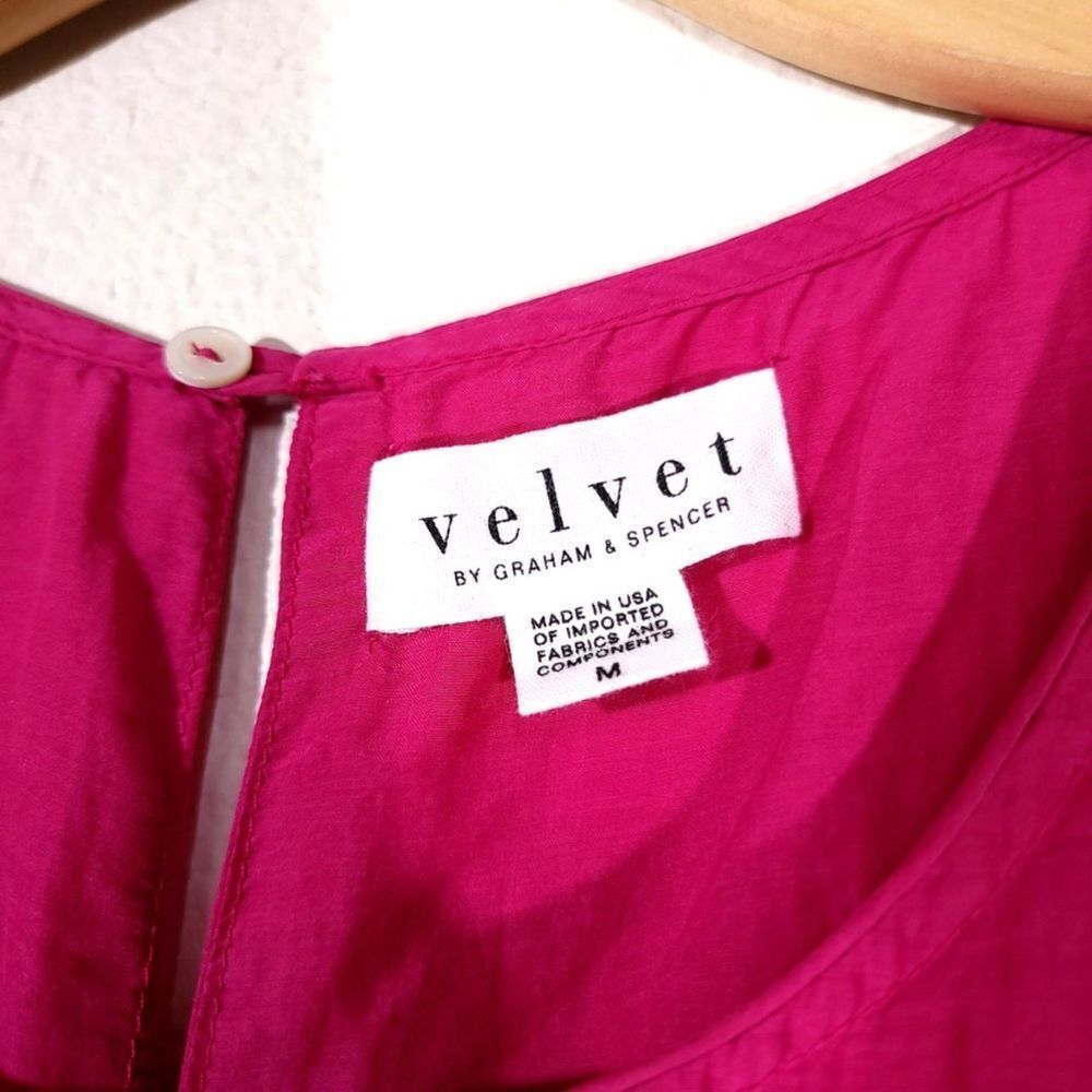 VELVET by Graham & Spencer Esther Silk Voile Tank Babydoll Dress Fuchsia Pink - Picture 2 of 13